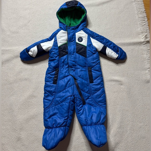 Rothschild Baby Blue Outdoor Winter Insulated Zip Up Snowsuit 6-9 Months - Picture 2 of 6